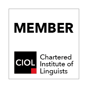 Official membership logo of CIOL, the Chartered Institute of Linguists.